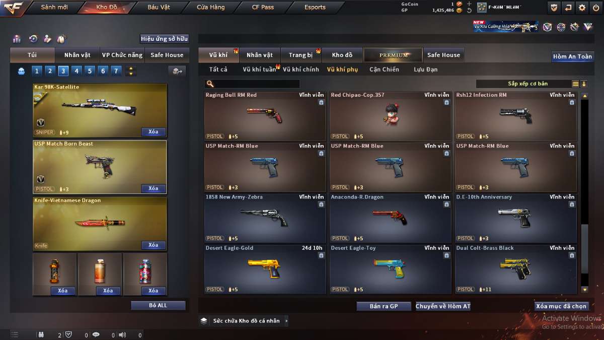 shop acc cf uy tin gia re